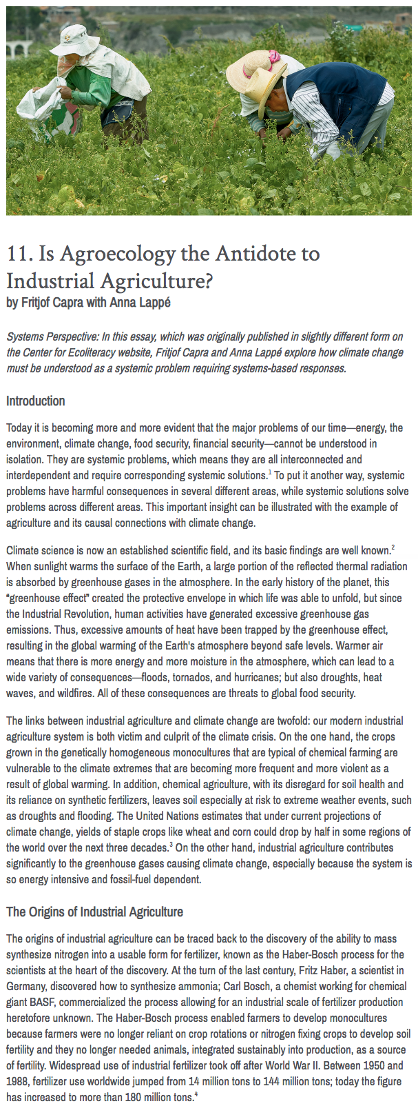 Understanding Food and Climate Change: A Systems Perspective Sample Page