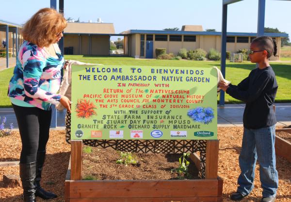 The Eco Ambassador Native  Garden at a Monterey Peninsula school.