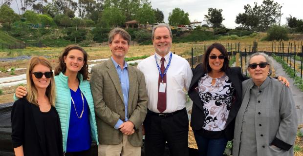 Farm Lab and Center for Ecoliteracy staff meet in the certified organic 10-acre garden in Encinitas.